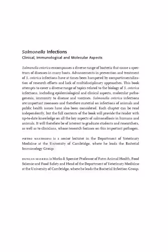 خرید و دانلود نسخه کامل کتاب Salmonella Infections: Clinical, Immunological and Molecular Aspects (Advances in Molecular and Cellular Microbiology)