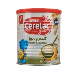 سرلاک گندم و موز به همراه شیر نستله از پایان 7 ماهگی 400 گرم