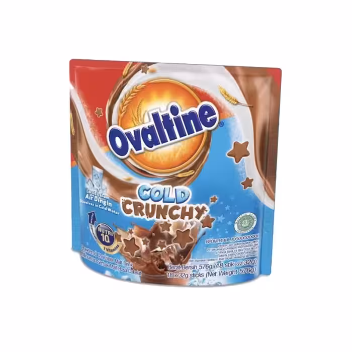 پودر شکلات اوالتین ایس چاکلت کرانچی بسته 18 عددی