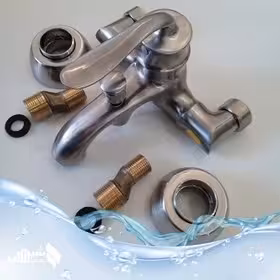 شیر حمام مدل بامبو قاجاری کروم مات