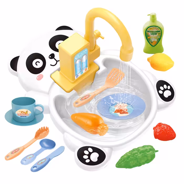 اسباب بازی سینک ظرفشویی طرح پاندا 14 تکه