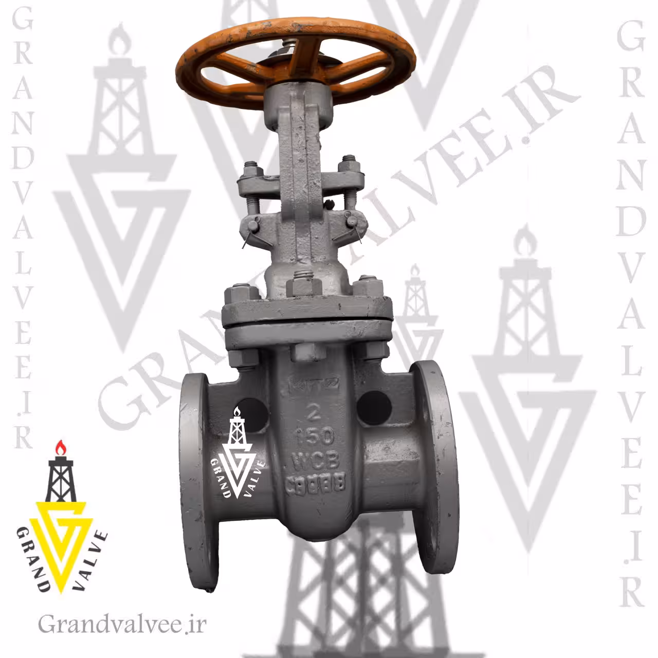 کد:1007 شیرفلکه کشویی &quot;1/2 2 اینچ کلاس 150 فولاد ریخته گری