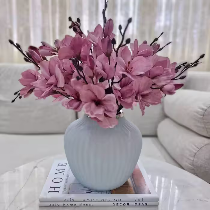 گل مصنوعی بوته آلستر یاسی 20گل