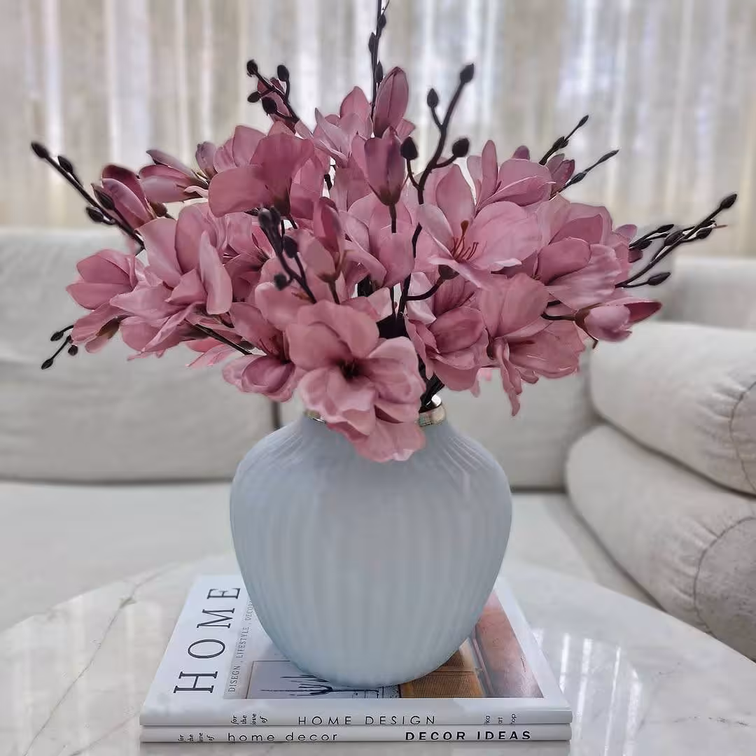 گل مصنوعی بوته آلستر یاسی 20گل