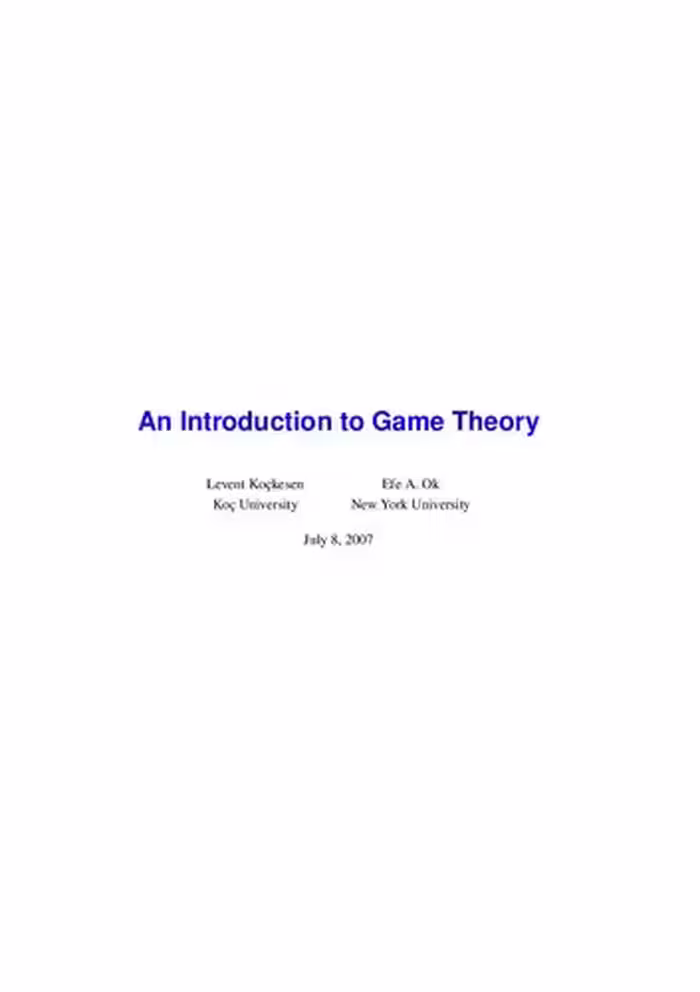 خرید و دانلود نسخه کامل کتاب An Introduction to Game Theory