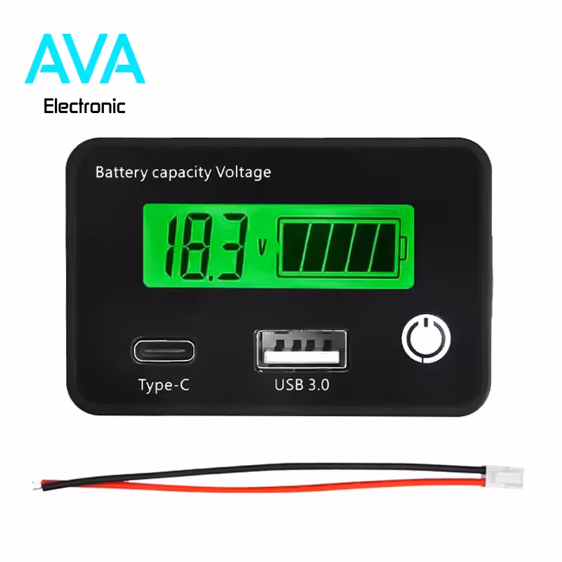 نمایشگر ظرفیت باتری 8 تا 30 ولت دارای رابط شارژ USB-TYPE C