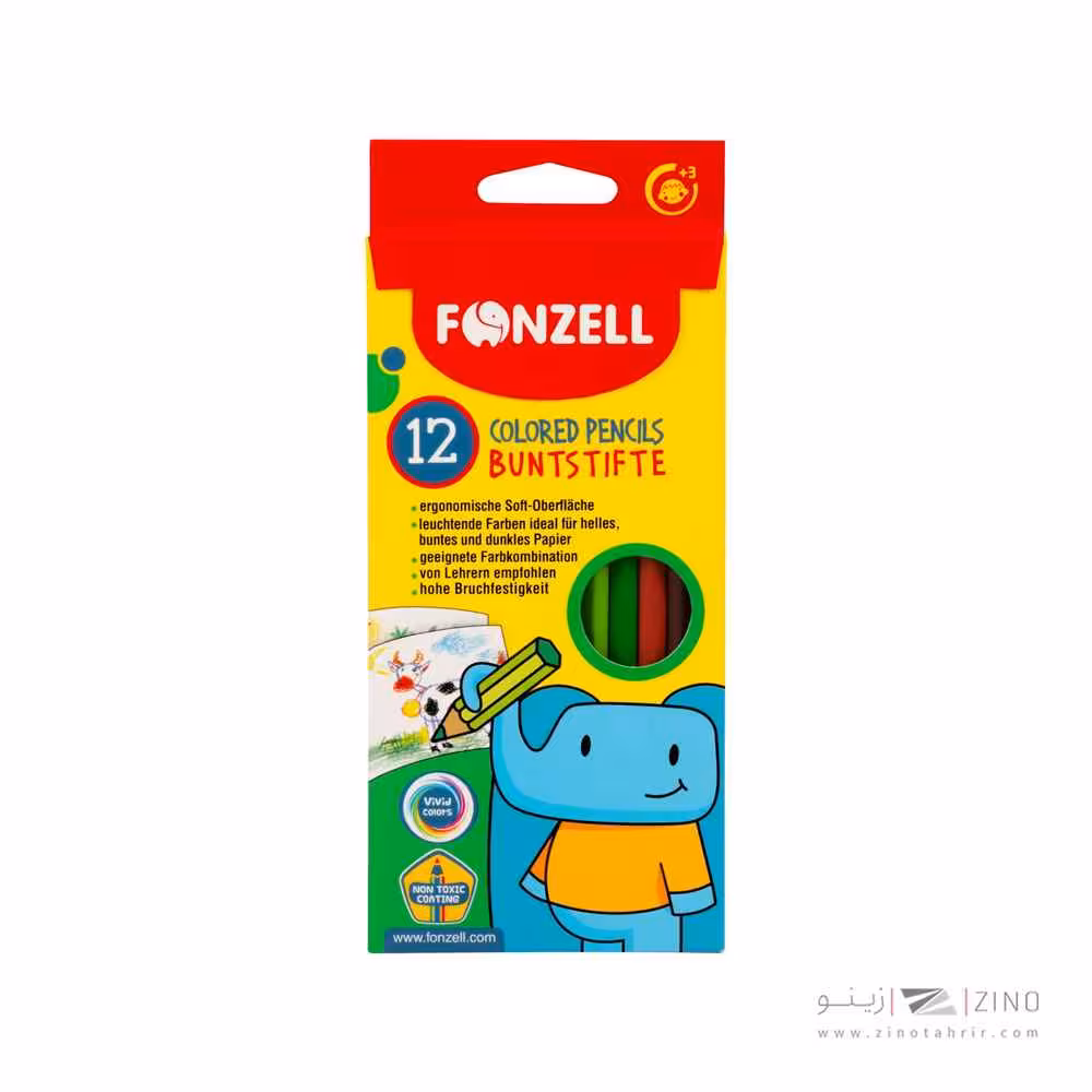 مدادرنگی12رنگ جعبه مقوایی فونزل کد685071/685080