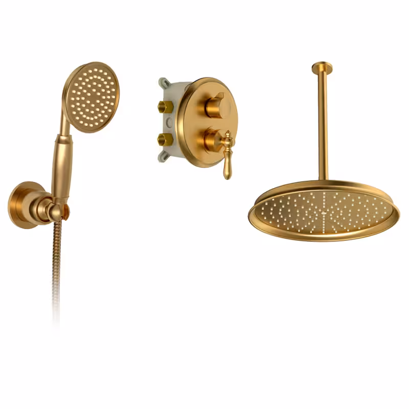شیر حمام توکار شودر مدل زیگموند تیپ 3 BRASS طلامات