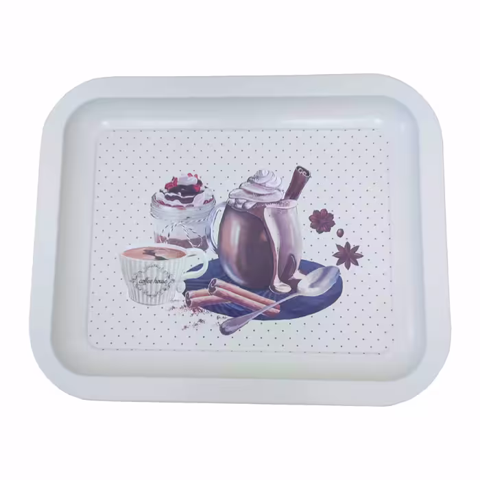 سینی مدل cafe سایز 20x16 سانتی متر کد 11