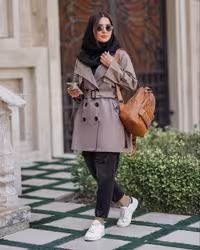 کت یقه انگلیسی پاییزه زنانه مدل نفس جنس لنینت پاییزه