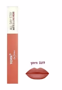 رژلب مایع یورن YORN شماره 203 قرمز جگری مات