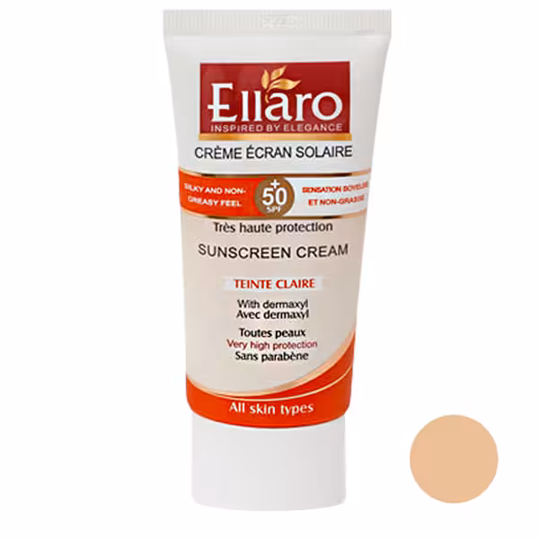 کرم ضد آفتاب الارو spf50 مدل Teinte Claire انواع پوست