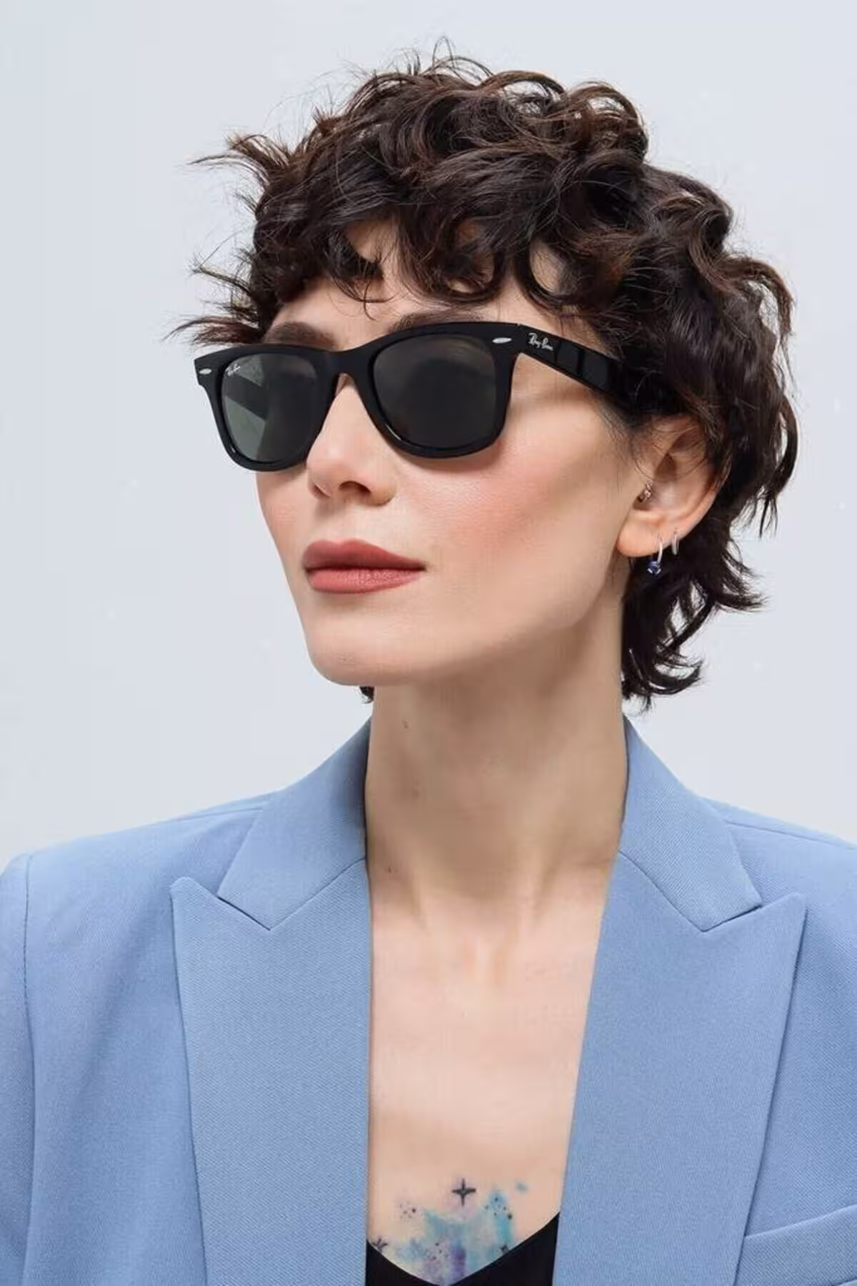 عینک آفتابی مردانه و زنانه RB 901 50 22 18 150 WAYFARER BLACK BONE GREEN GLASS UNISEX AUNISEX SUN Ray-Ban