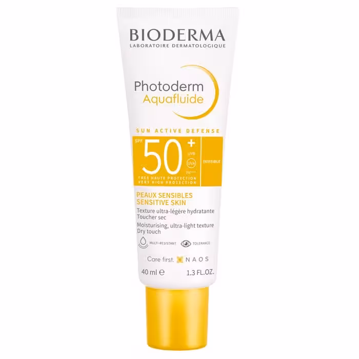 فلوئید ضد آفتاب بدون رنگ بایودرما مدل Photoderm Max با SPF50 حجم 40 میل