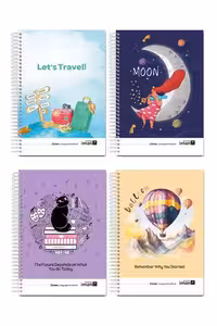 دفتر 40 برگ سیمی 2 خط طرح دانشجویی 8510 ایمان