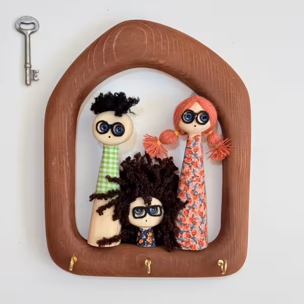 جاکلیدی آدمک بزرگ جفتی با بچه طرح هفت