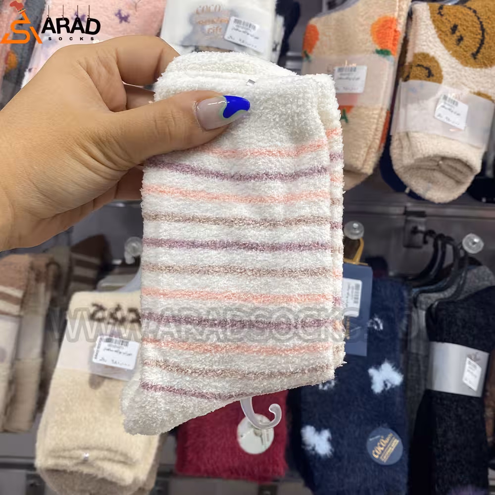 جوراب زمستانه بوکله خط خطی