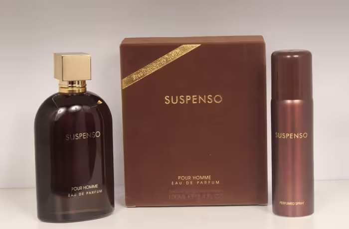 عطر ادکلن مردانه فراگرنس ورد مدل Suspenso Pour Homme (مشابه D&G Pour Homme Intenso)