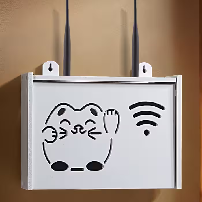 شلف دیواری چکاوک مدل جای مودم طرح Wifi | کالا مکس