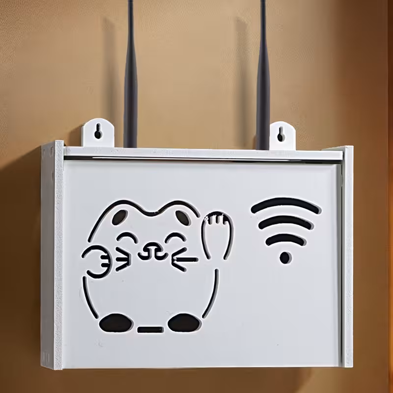 شلف دیواری چکاوک مدل جای مودم طرح Wifi | کالا مکس