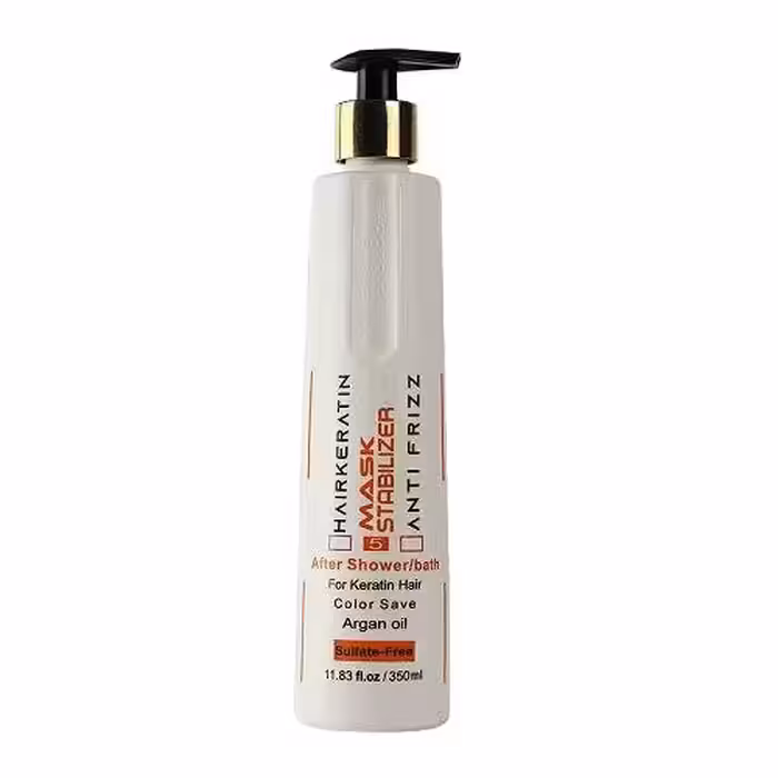 ماسک مو بدون سولفات تثبیت کراتین بدون آبکشی نانوگلوبال حجم 350 میل