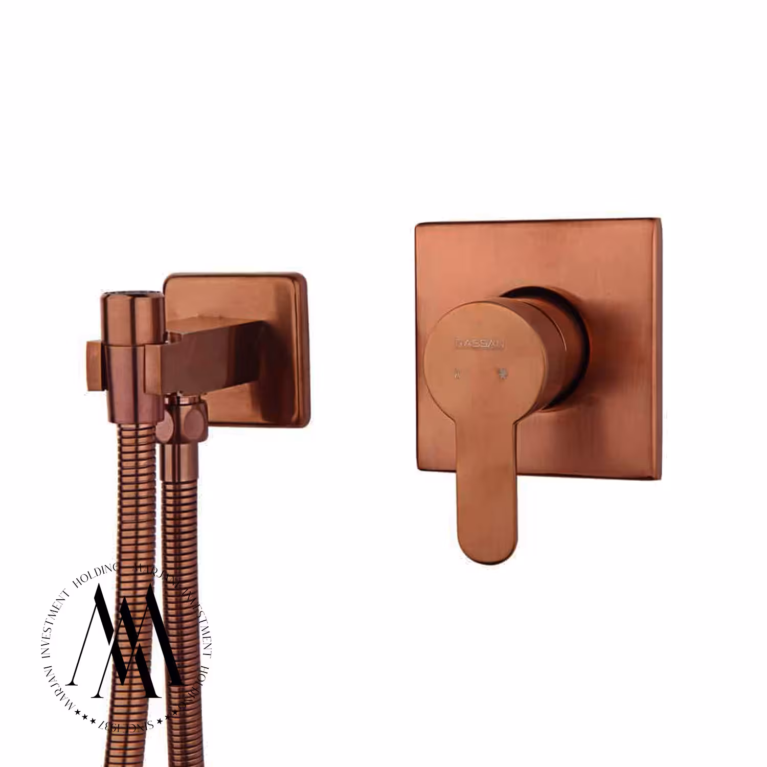 شیرتوالت توکار ویوات راسان مدل فلت (رزگلدمات)