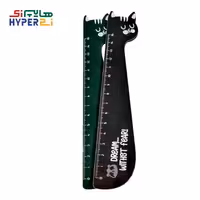 خط کش چوبی 15سانتی فانتزی طرح گربه سیاه2