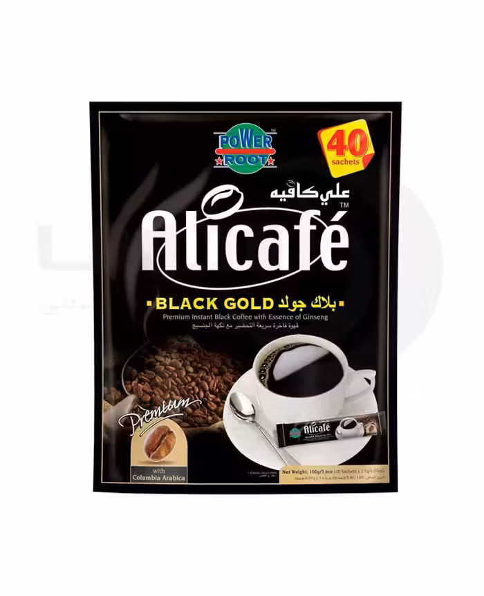قهوه فوری علی کافه مدل Black Gold بسته 40 عددی
