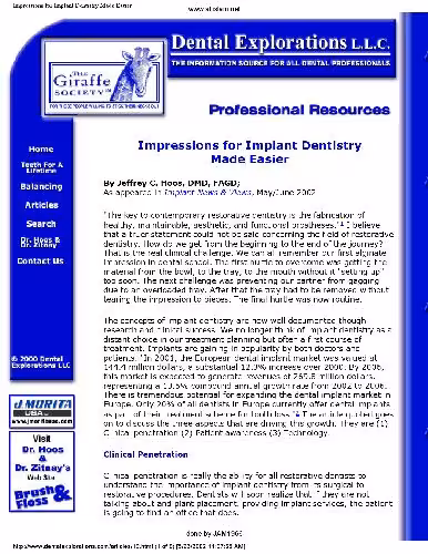 خرید و دانلود نسخه کامل کتاب Impressions for Implant Dentistry make easy