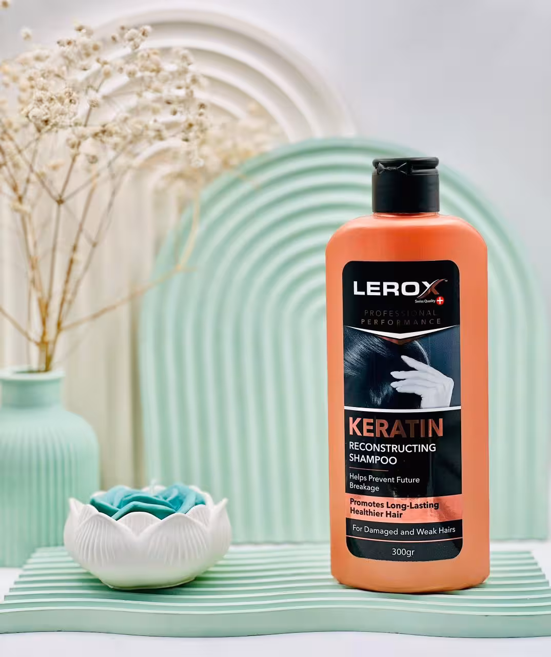 قیمت و خرید شامپو موی کراتینه لروکس 300 گرم -