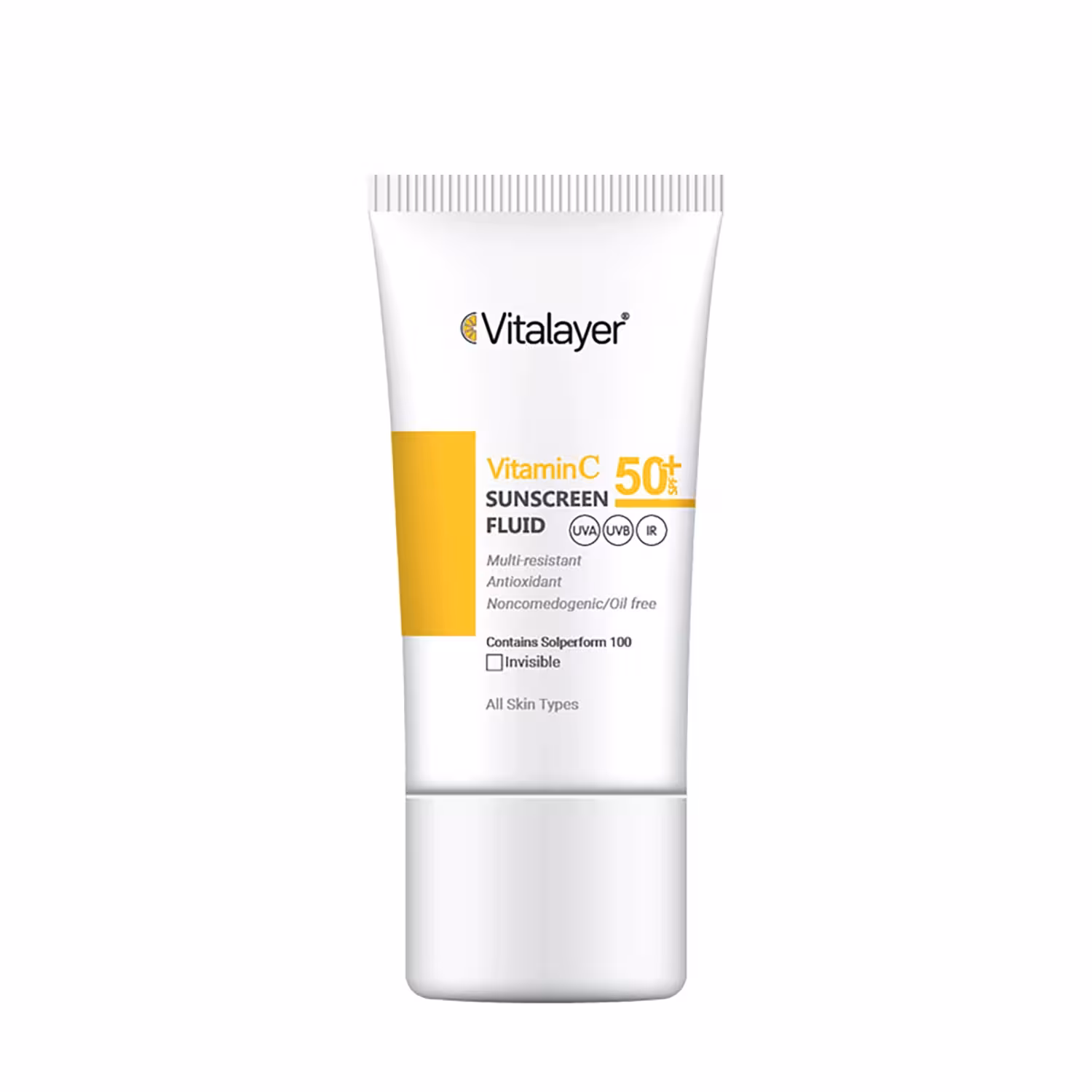فلوئید ضد آفتاب ویتامین سی بی رنگ ویتالیر 50 میل- vitalayer Invisible Vitamin C Sunscreen Fluid