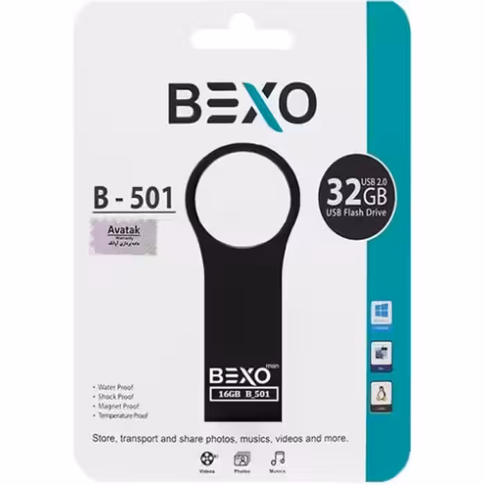 فلش مموری بکسو مدل B-501 ظرفیت 32 گیگابایت