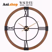 ساعت دیواری قطر 80 ترکیب چوب و فلز M8077_BR