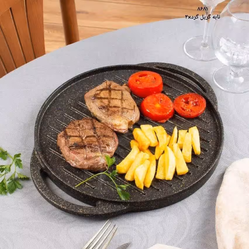 تابه گریل چدنی گرد ریور کد 8681