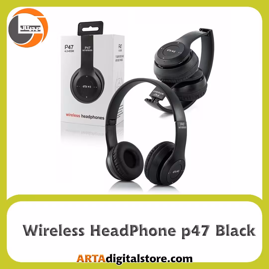 هدفون بلوتوثی HeadPhone Bluetooth P47 Black