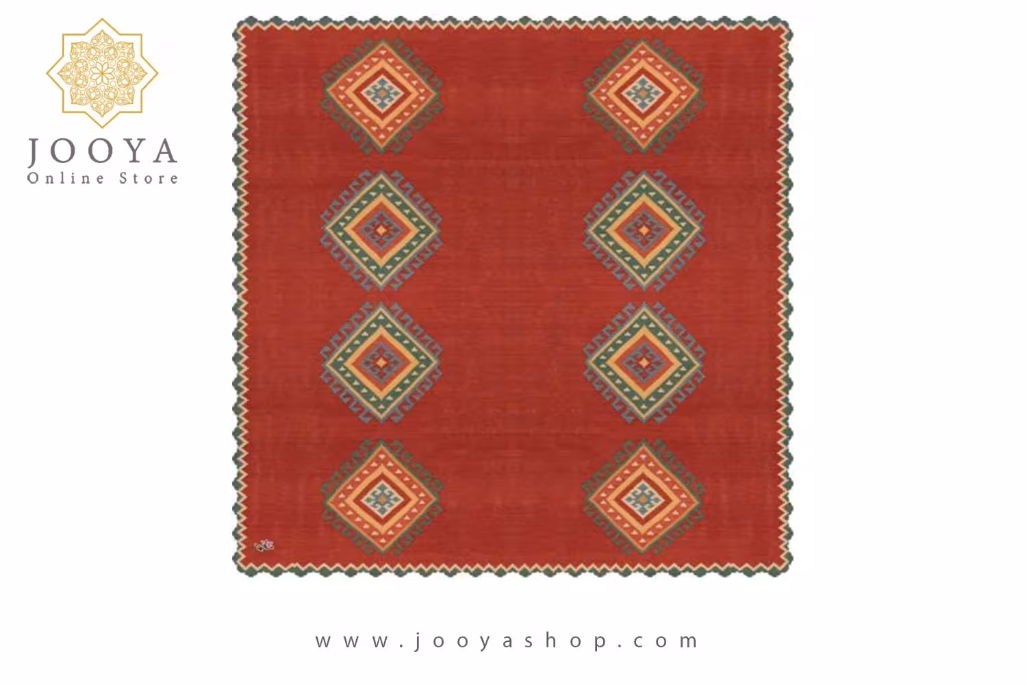 رومیزی مخمل مربع طرح گبه