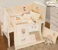 روتختی نوزاد 6 تکه طرح گوسفند ستیمو کرم