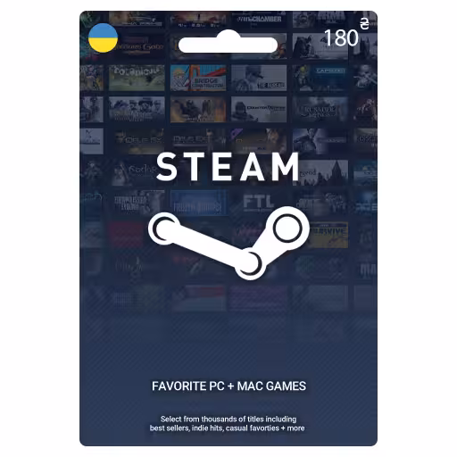 گیفت کارت استیم ریجن اوکراین – ₴180