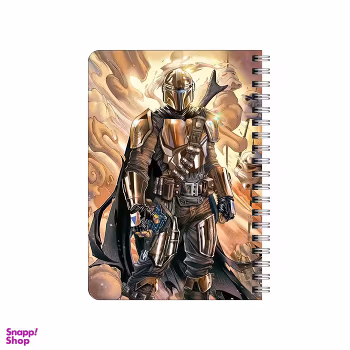 دفترچه یادداشت 80 برگ بامبیلیپ مدل چوبی طرح سریال ماندالورین کد 0029002