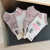 جوراب مچی کارت سفید طرح خرگوش sweet گلبه ای