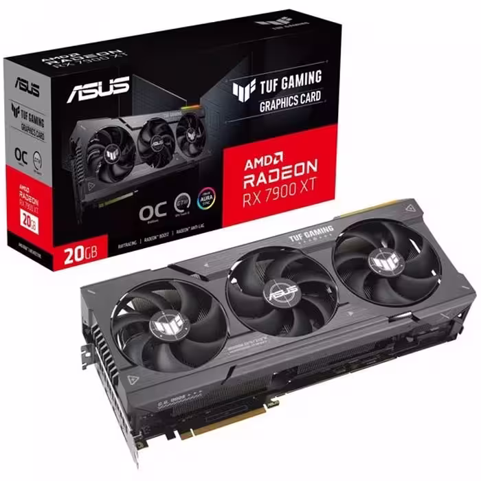 کارت گرافیک ایسوس TUF Gaming Radeon RX 7900 XT OC Edition با حافظه 20 گیگابایت ا ASUS TUF Gaming Radeon RX 7900 XT OC Edition 20GB Graphics Card