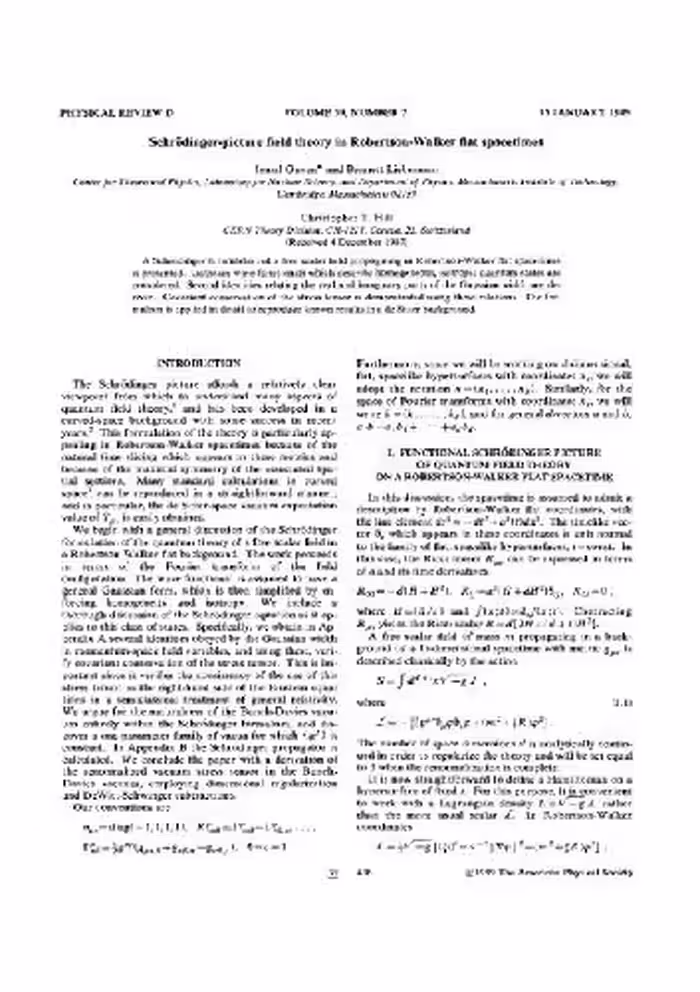خرید و دانلود نسخه کامل کتاب Schroedinger-picture field theory in Robertson-Walker flat spacetimes