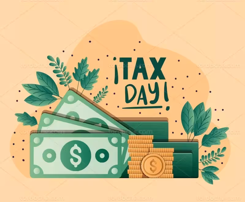 وکتور روز پرداخت مالیات | گرافیک با طعم تربچه