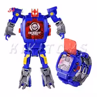 ساعت مچی رباتیک تبدیل شونده آبی Transform Toys Robot Watch