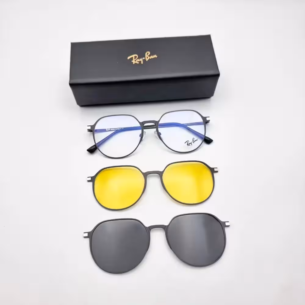 عینک طبی دو کاوره ریبن مدل 7023 رنگ مشکی