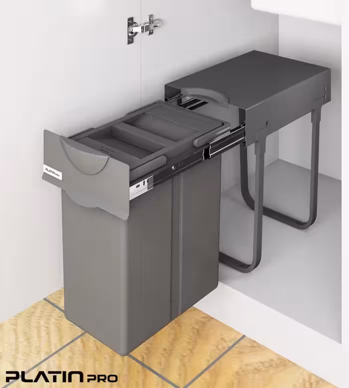سطل زباله تک مخزنه 20 لیتری پرو پلاتین مدل 8611