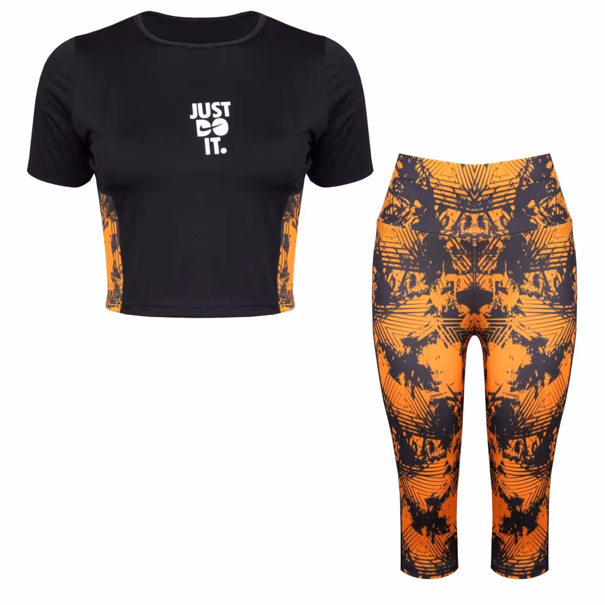 ست نیم تنه و شلوارک ورزشی زنانه 4447-415P-03