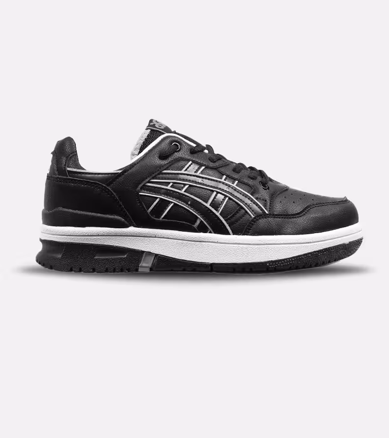 کفش کتانی مردانه مشکی سفید ASICS TIGER RUNNER II مدل 6691
