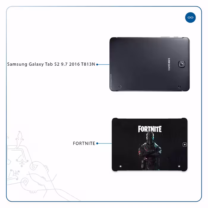 برچسب پوششی ماهوت مدل Fortnite-Game مناسب برای تبلت سامسونگ Galaxy Tab S2 9.7 2016 T813N