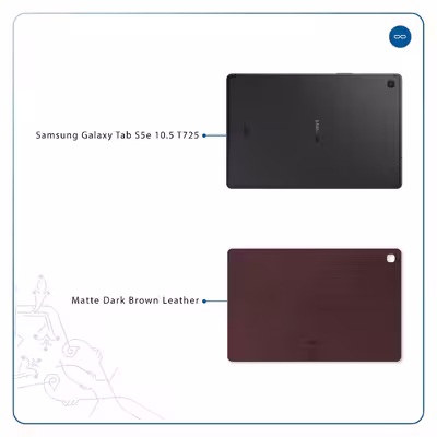 برچسب پوششی ماهوت مدل Matte-Dark-Brown-Leather مناسب برای تبلت سامسونگ Galaxy Tab S5e 10.5 2019 T720